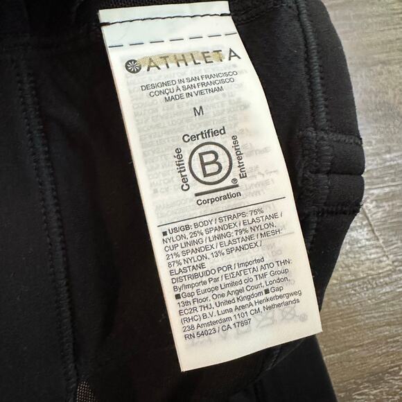 Athleta Vital Mesh Sports Bra A-C Cups Black M - Picture 8 of 8